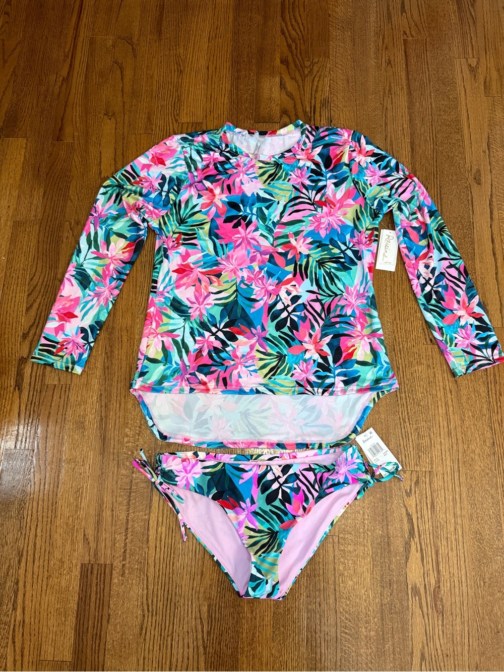 NWT Raisins Rashguard Top & Bikini Bottom